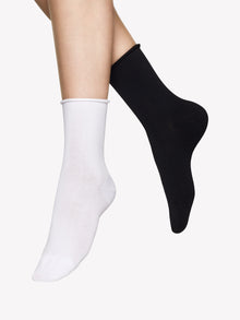  Cotton Comfort Ankle Socks, 2-pack