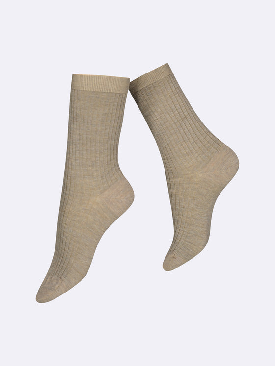 MERINO WOOL RIB SOCK