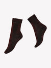 Frill Sparkle socks wine red