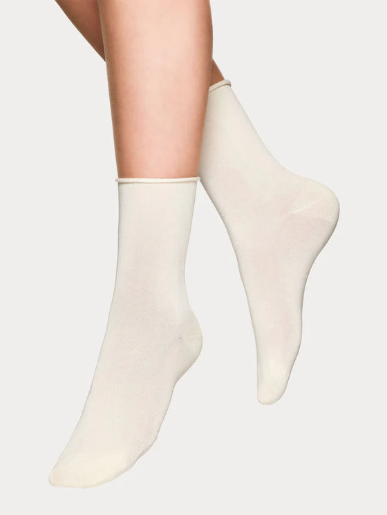 vogue Bamboo Comfort Top Socks o-white